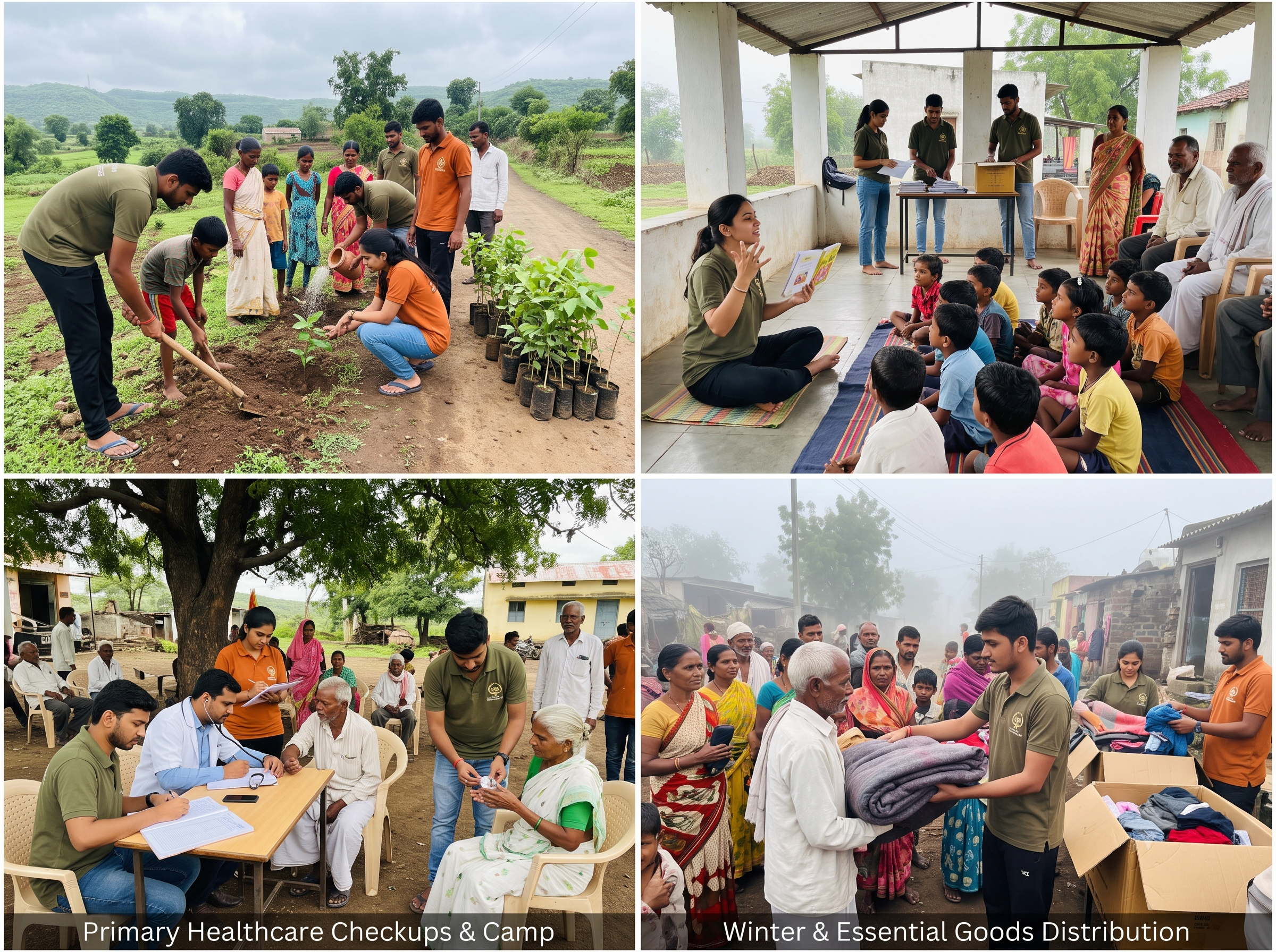 Medical Checkup Camps & Essential Goods
